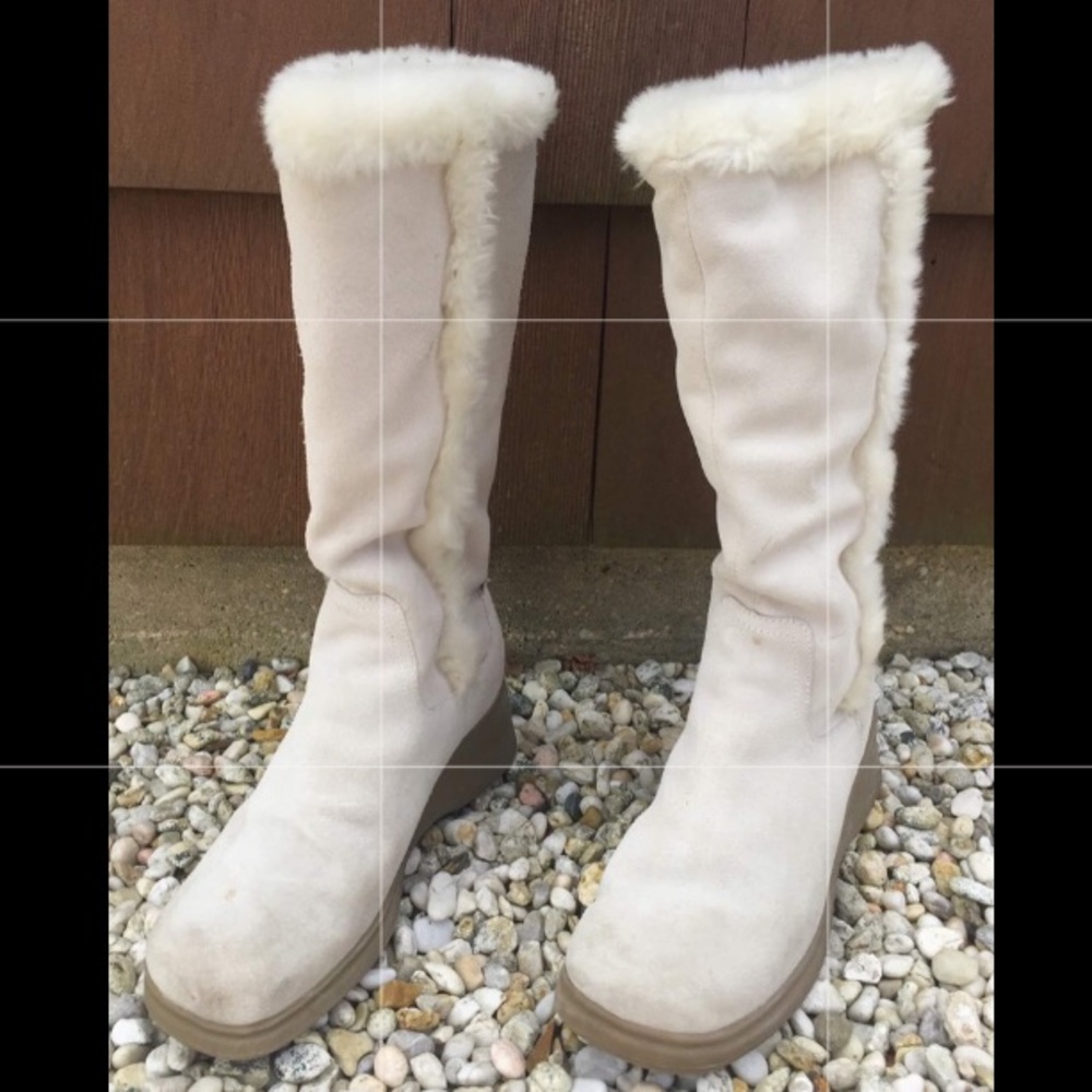 Tall White Boots